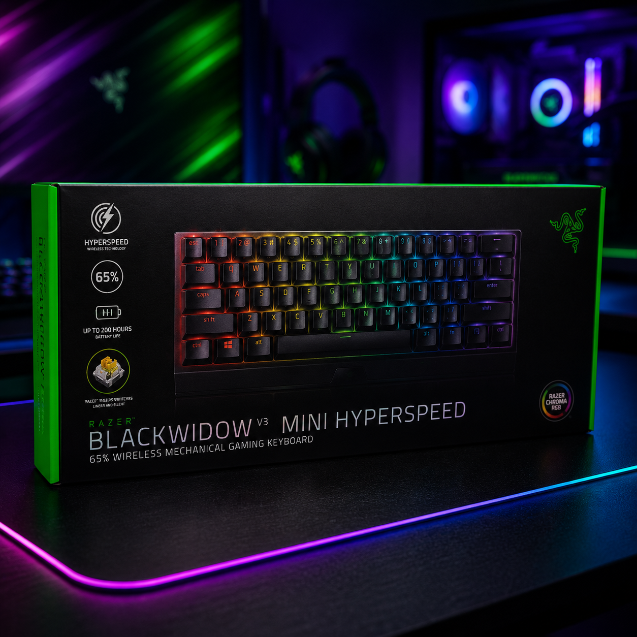 Razer BlackWidow V3 Mini Hyperspeed - Yellow Switch - US