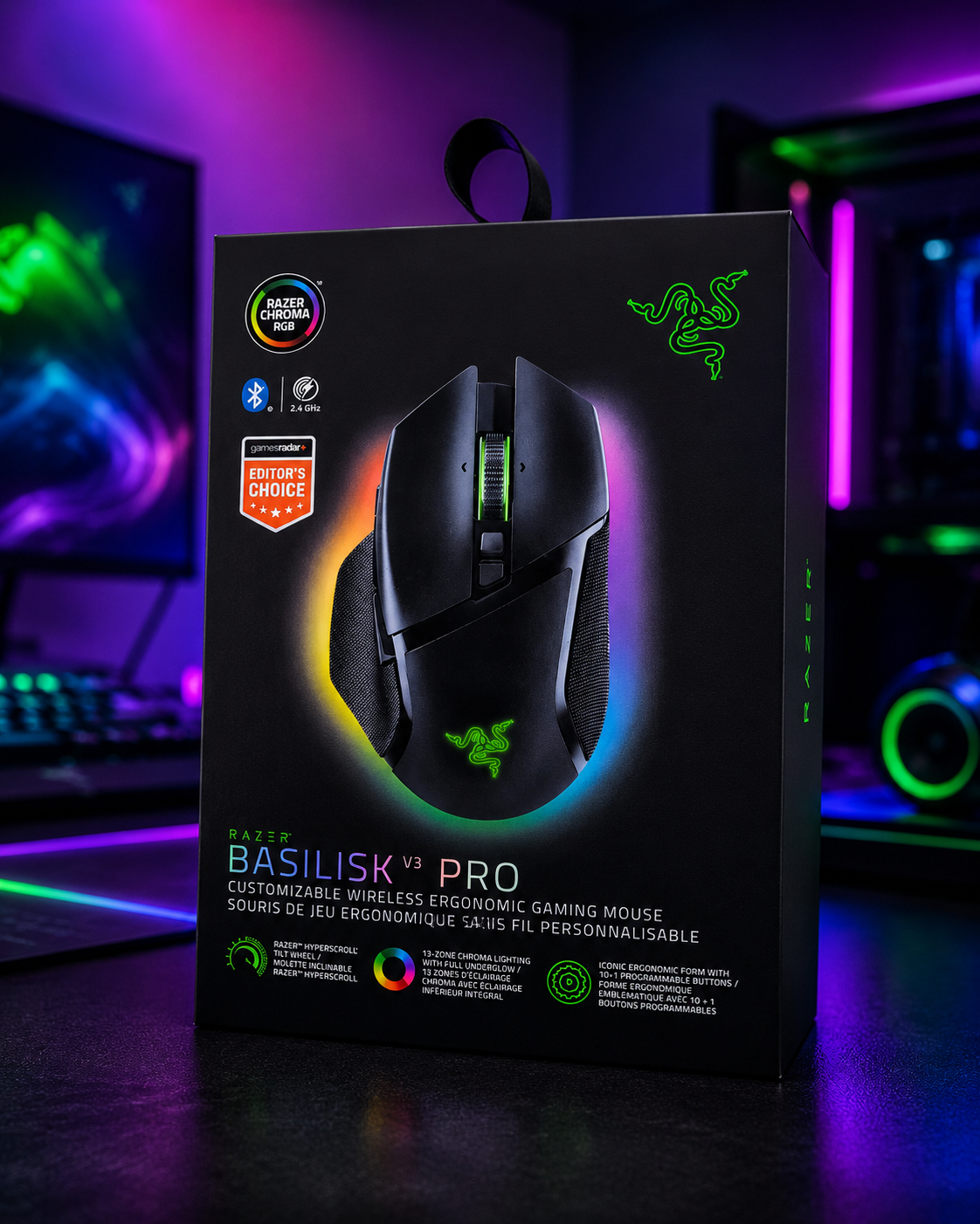 WIRELESS MOUSE (เมาส์ไร้สาย) RAZER BASILISK V3 PRO